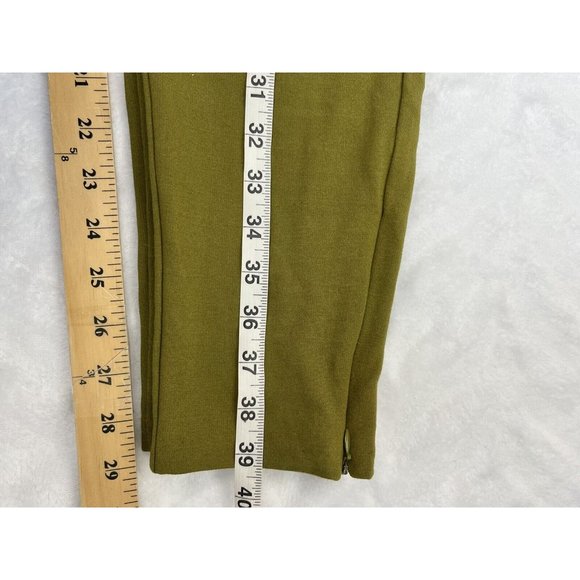 J. CREW Olive Green Leggings Ankle Zippers Size XL - Picture 9 of 12